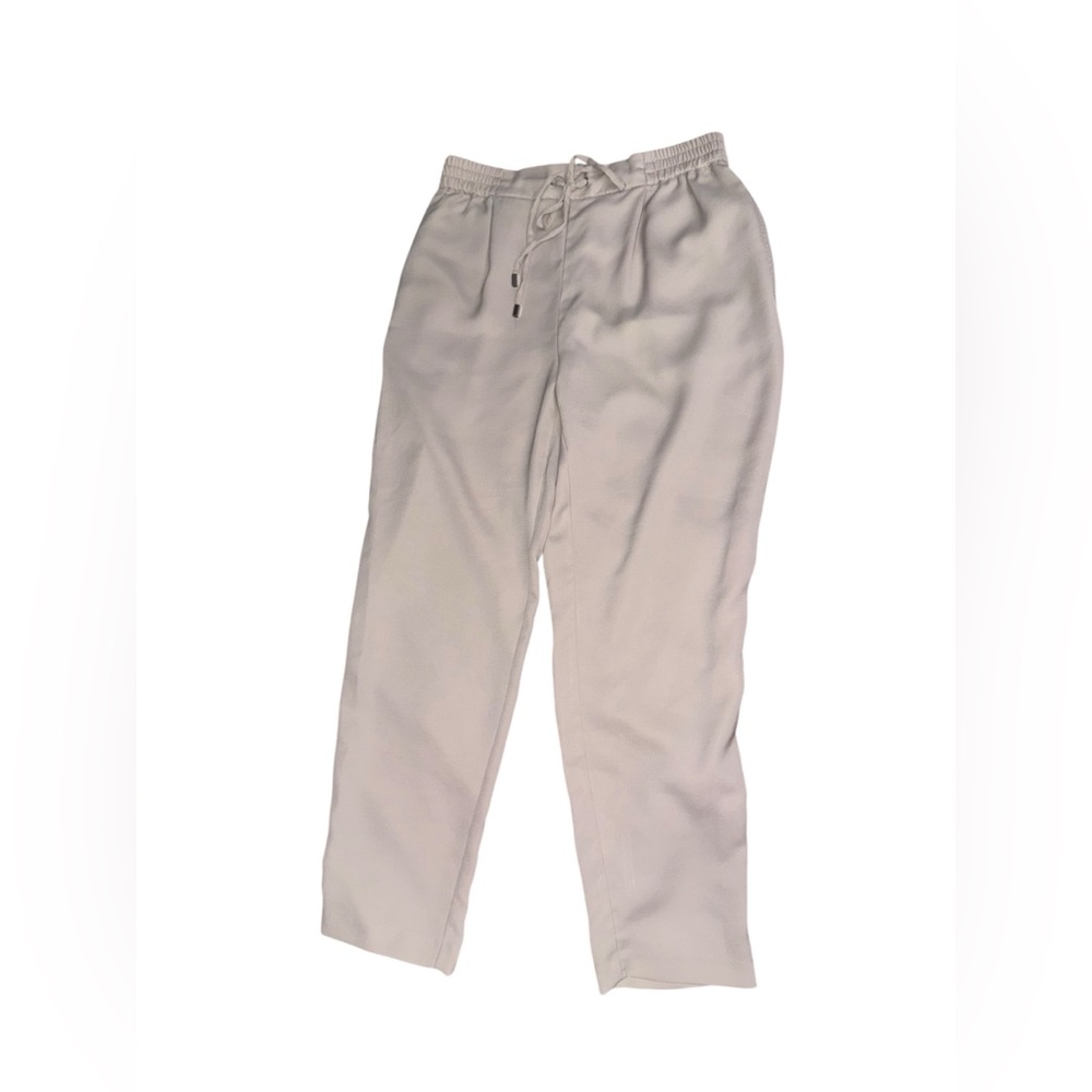 Zara Women’s Beige Relaxed Drawstring Joggers - Size Small